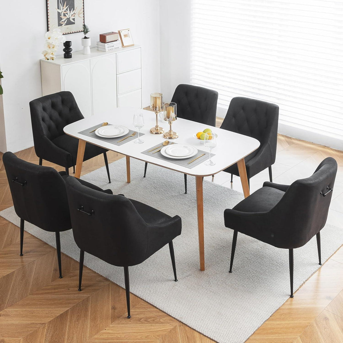Esszimmerstühle 4er Set Schwarz – Modern & Komfortabel mit Hebel