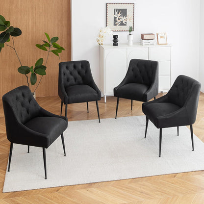 Esszimmerstühle 4er Set Schwarz – Modern & Komfortabel mit Hebel