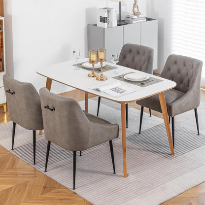 Esszimmerstühle Set 4 Grau | Modern, Bequem & Platzsparend