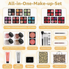 Make-Up Set für Mädchen mit Kosmetikkoffer Leopard Gelb