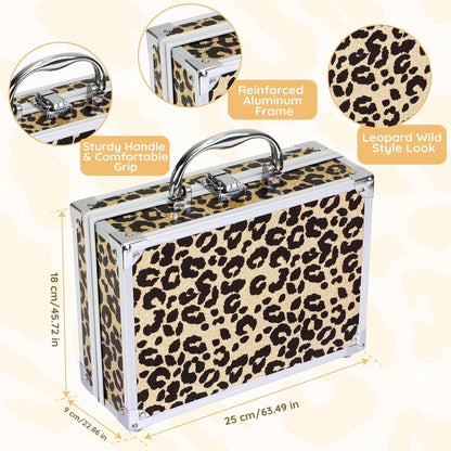 Make-Up Set für Mädchen mit Kosmetikkoffer Leopard Gelb