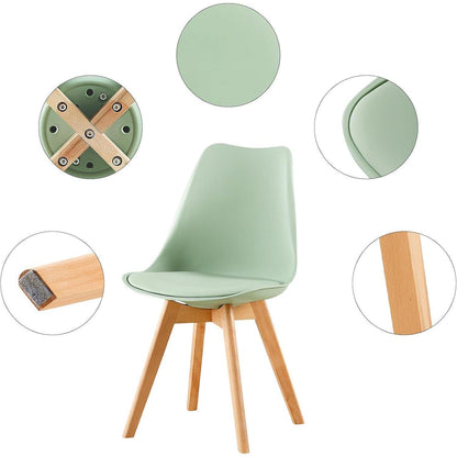 Esszimmergruppe 110cm Tisch mit 2 Eiscreme-Grün Stühlen