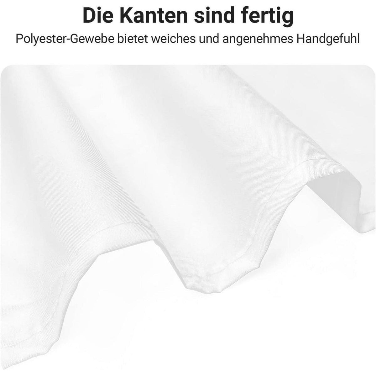 Duschvorhang 180x220cm Reinweiß mit Haken & Antischimmel Beschichtung