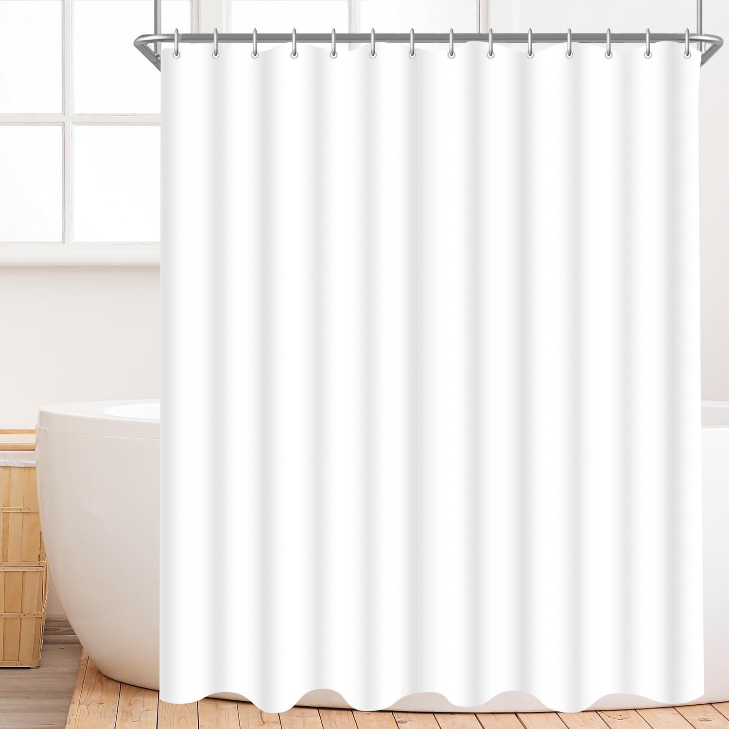 Duschvorhang Reinweiß 180x200cm Antischimmel wasserabweisend waschbar