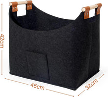 Kaminholzkorb Filztasche Shopper 50L Groß Extra dicker Filz
