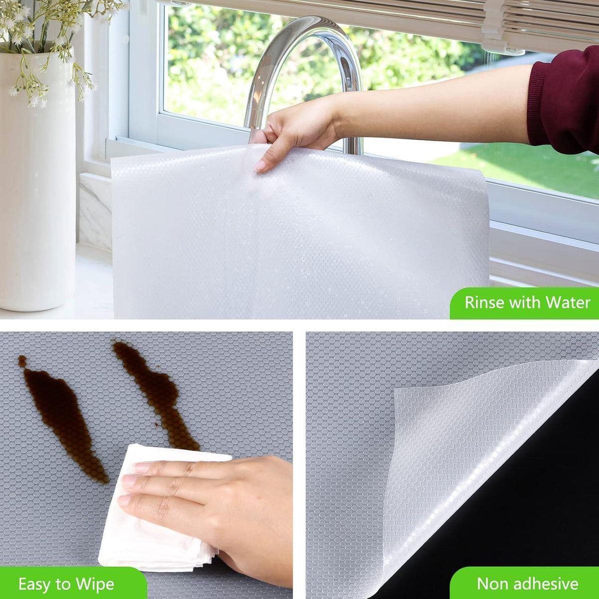 Schubladenmatte Transparent EVA Rutschfest Wasserdicht 30x1000cm