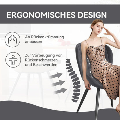 Esszimmerstühle 6er Set Dunkelgrau – Ergonomisch & Robust