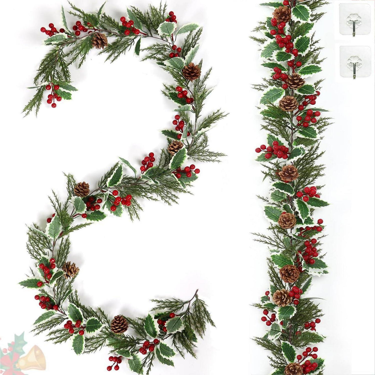 Künstliche Beerengirlande 4m – 2er Set für Weihnachtsdeko