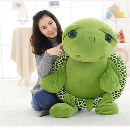 Große grüne Schildkröte Plüschtier - 60cm, Kuscheltier Geschenk