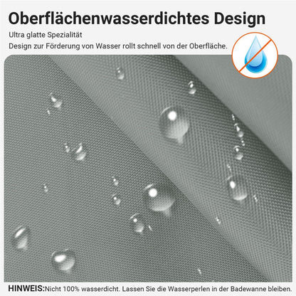 Duschvorhang 180x190cm Grau Wasserabweisend Antischimmel