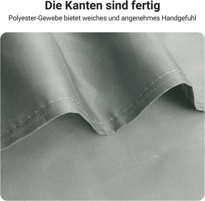 Duschvorhang 180x190cm Grau Antischimmel Textil Beschwerter Saum