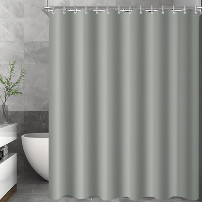 Duschvorhang 180x190cm Grau, Wasserabweisend, Waschbar, Beschwerter Saum, Antischimmel Textil