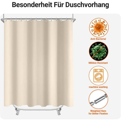 Duschvorhang 90x90 cm Beige Antischimmel Polyester