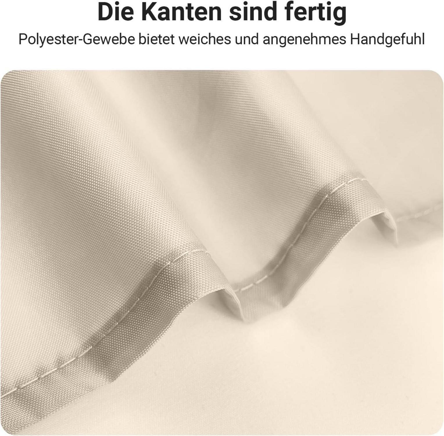 Duschvorhang 170x200cm Beige Wasserabweisend Antischimmel beschwerter Saum
