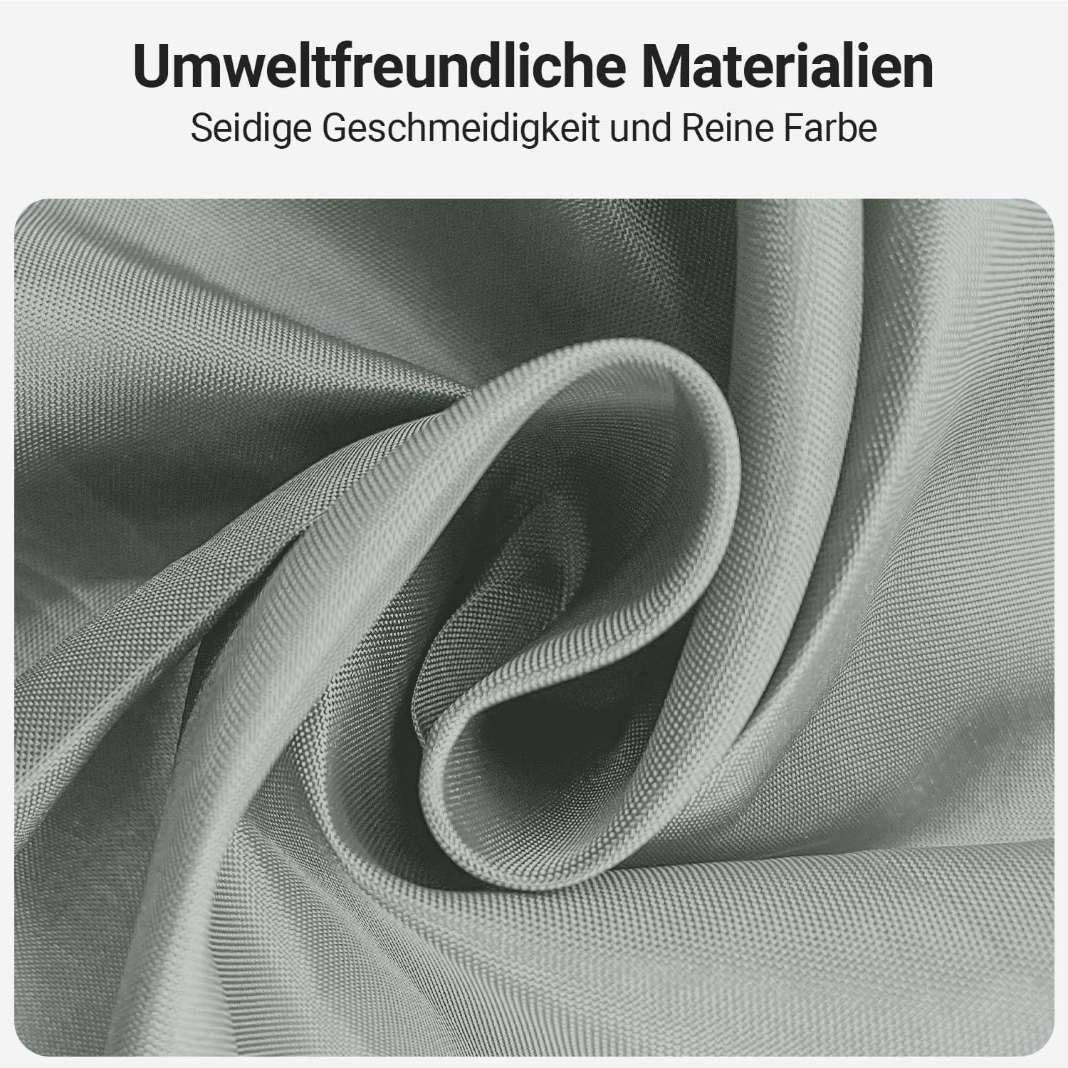 Duschvorhang 120x200cm Grau, Wasserdicht Polyester inkl. 10 Ringe