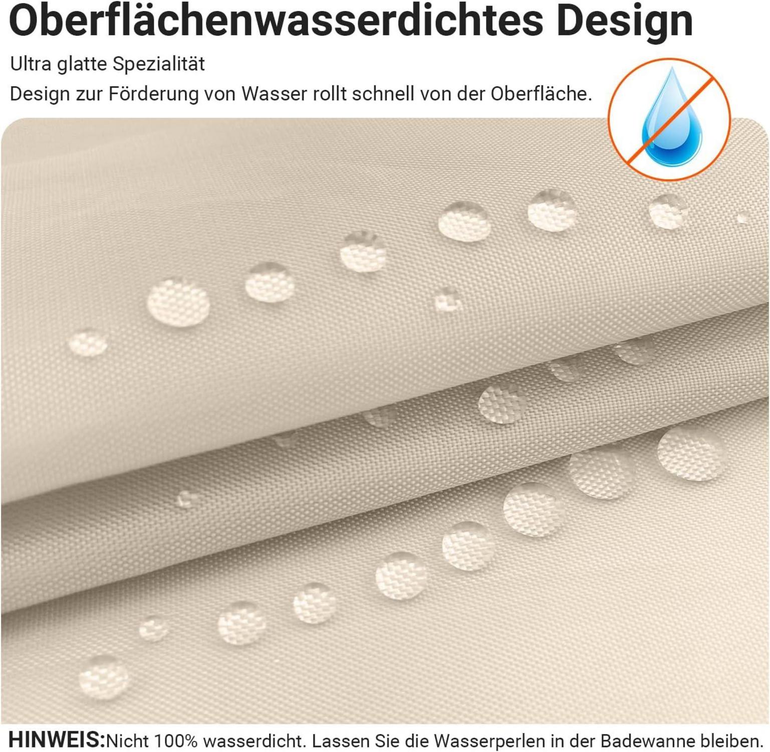 Duschvorhang 160x180cm Beige Antischimmel Waschbar