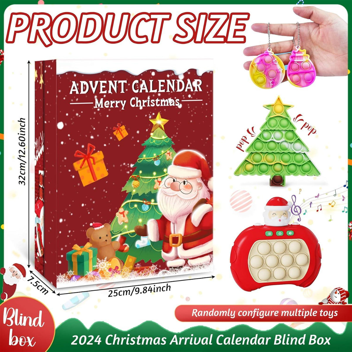 Adventskalender 2024 Mädchen Überraschung Fidget Spielzeug