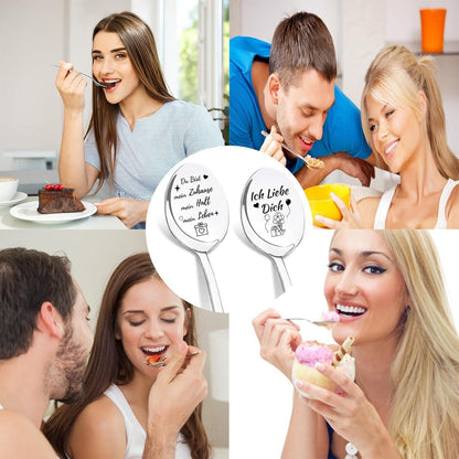 Gravierte Kaffeelöffel "Du bist mein Zuhause" - Geschenk für Sie & Ihn