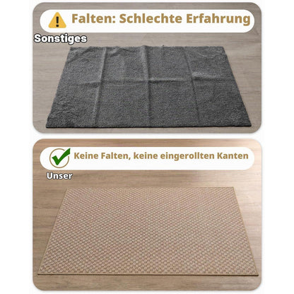 Schmutzfangmatte Khaki Gitter 120x180cm – Fußmatte für Innen