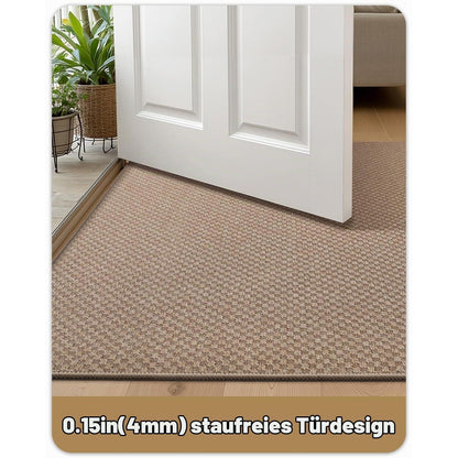 Schmutzfangmatte Khaki Gitter 120x180cm – Fußmatte für Innen