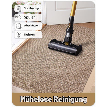 Schmutzfangmatte Khaki Gitter 120x180cm – Fußmatte für Innen
