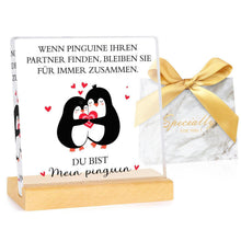 Pinguin Acryl Dekoration - Valentinstag Geschenk für Ihn/Sie