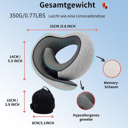 Reisekissen Flugzeug Memory Foam – Nackenkissen für Reisen & Auto