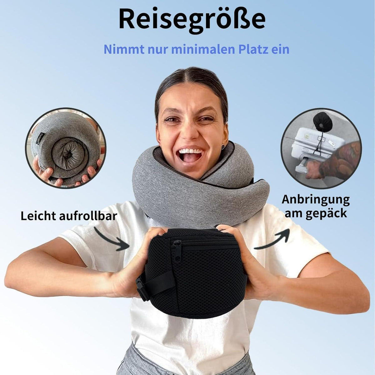 Reisekissen Flugzeug Memory Foam – Nackenkissen für Reisen & Auto