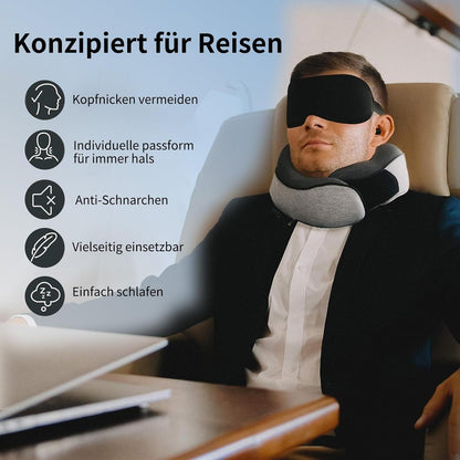 Reisekissen Flugzeug Memory Foam – Nackenkissen für Reisen & Auto