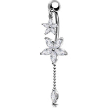 Bauchnabelpiercing Blume 14G 10mm Chirurgenstahl Zirkonia