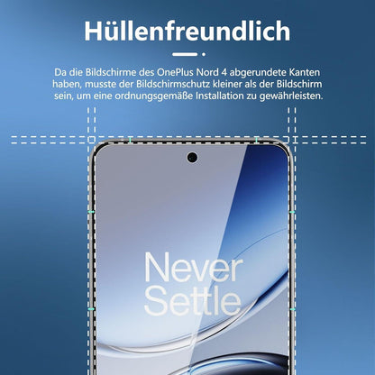 Panzerglas Displayschutzfolie für OnePlus Nord 4 – 3er Set