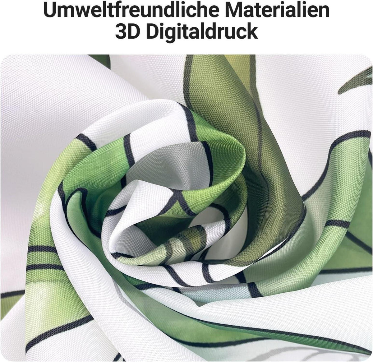 Duschvorhang Grün Blätter Antischimmel Wasserabweisend 180x200cm