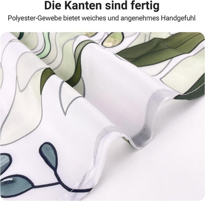 Duschvorhang 280x200cm Grün Blätter Antischimmel Textil Wasserabweisend