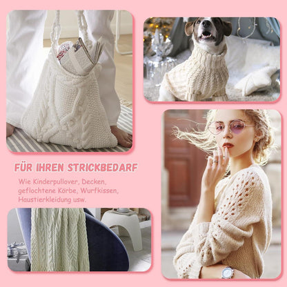 Rundstricknadeln Set Edelstahl 9 Stück – 2,0-6,0 mm für Strickprojekte