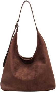 Große Damen Wildleder Hobo Umhängetasche Vintage Crossbody Tote Bag