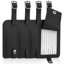 Kofferanhänger Set 4er-Pack – Gepäckmarkierung Schwarz