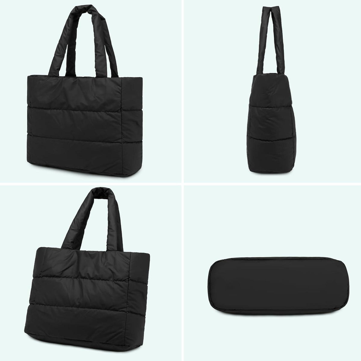 Damen Puffer Bag Handtasche Elegant Shopper Groß Umhängetasche warme Schultertasche Stepptasche
