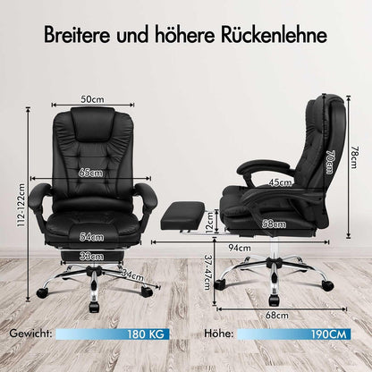 ALFORDSON Bürostuhl ergonomische Lordosenstütze Armlehne