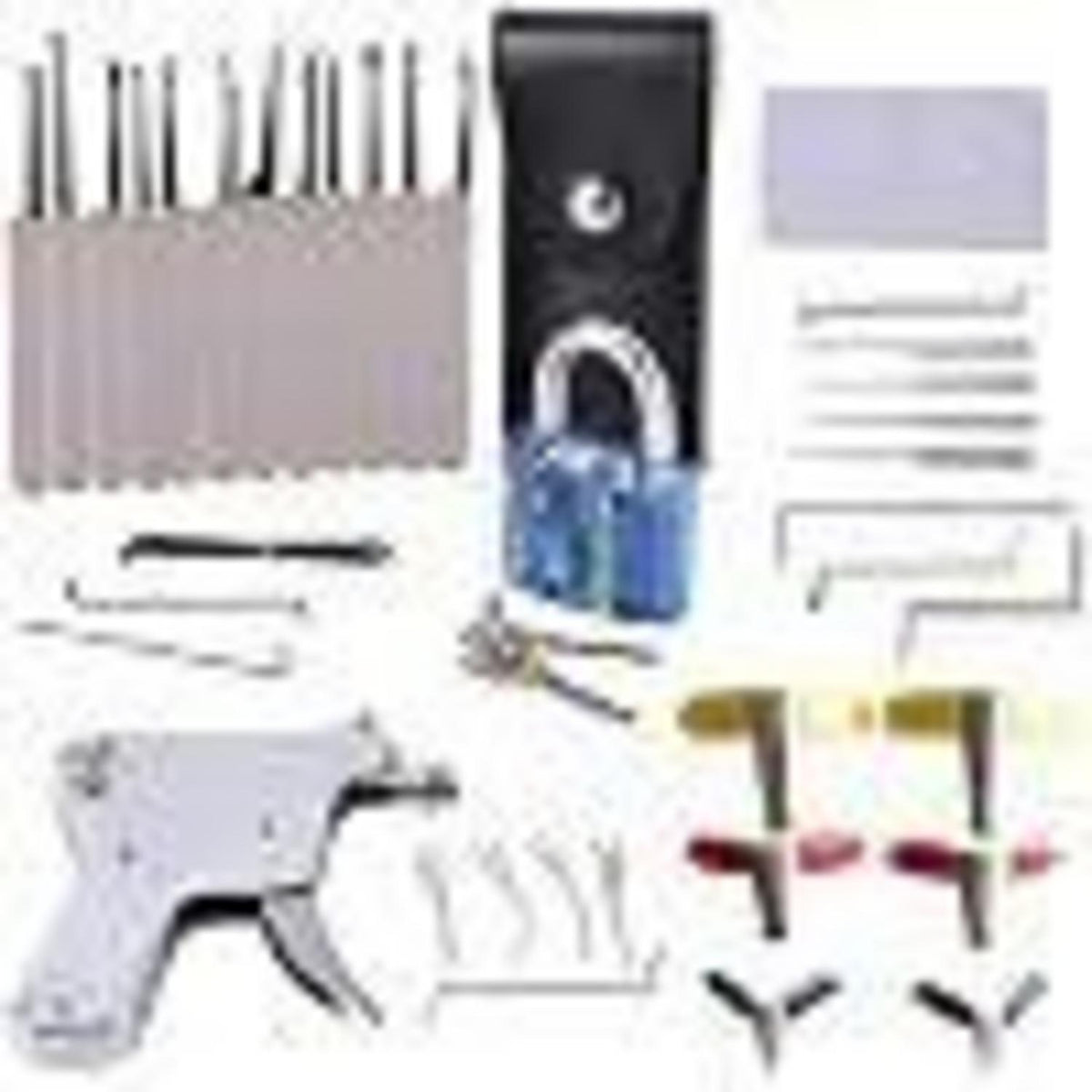 Lockpicking-Set für Anfänger mit Dietrichpistole und Vorhängeschloss