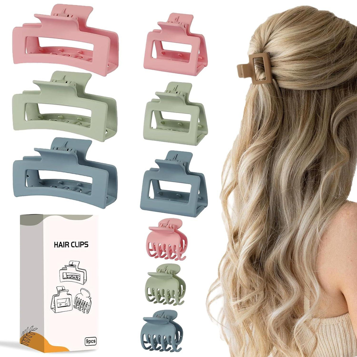 Haarklammer Set Damen Haarspangen Mädchen Hair Claw Clips