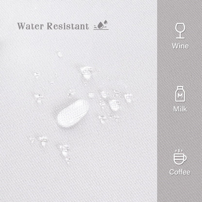 Weiße Tischdecke wasserdicht 145x300 cm – 4er Set