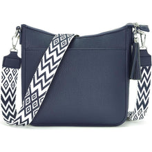 Damen Handtasche Blau Vegan Leder Schultertasche