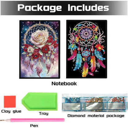 Diamant Painting Notizbuch A5 Blanko – Tagebuch & Skizzenbuch