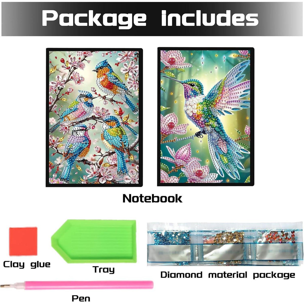 Diamant Painting Notizbuch A5 Blanko – Tagebuch & Skizzenbuch