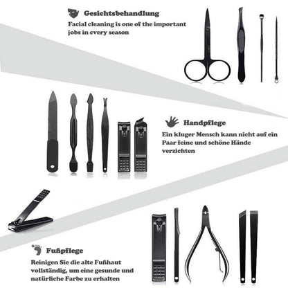 Professionelles 24-teiliges Maniküre Set aus Edelstahl in