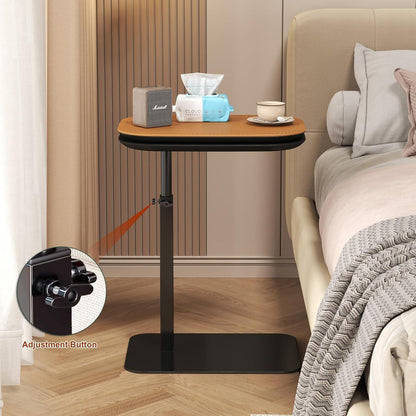 Verstellbarer C-Form Beistelltisch mit 360° Drehung & Dual Desktop
