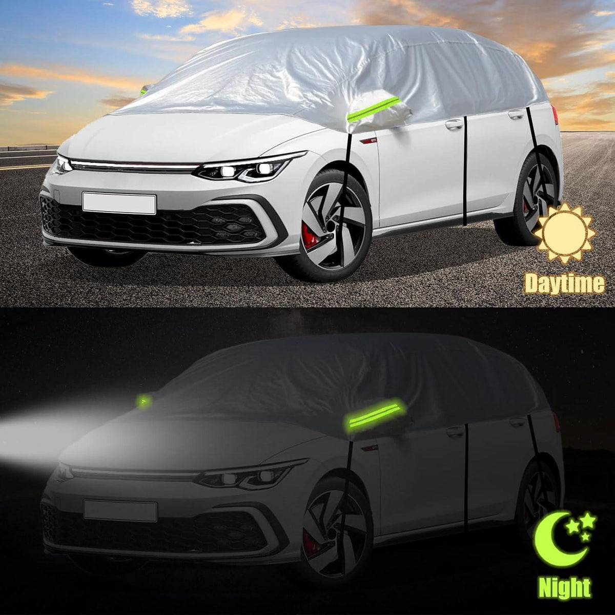 CICMOD Halbgarage Auto – Schutzplane für Schrägheck bis 440cm
