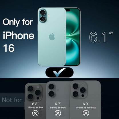iPhone 16 Hülle transparent blaugrün, stoßfest