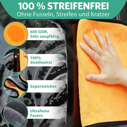 7-tlg. Autopflege Set: Mikrofasertücher, Waschhandschuhe & Bürsten