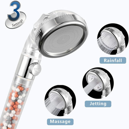 Handbrause mit Hochdruck & 3 Modi – Wasserfilter für weiche Haut